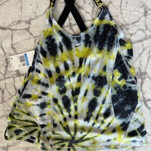 Off-White x Nike Women's NRG Mesh Tank Top Volt Tie-dye RARE CK4811-702 NWT Sz M